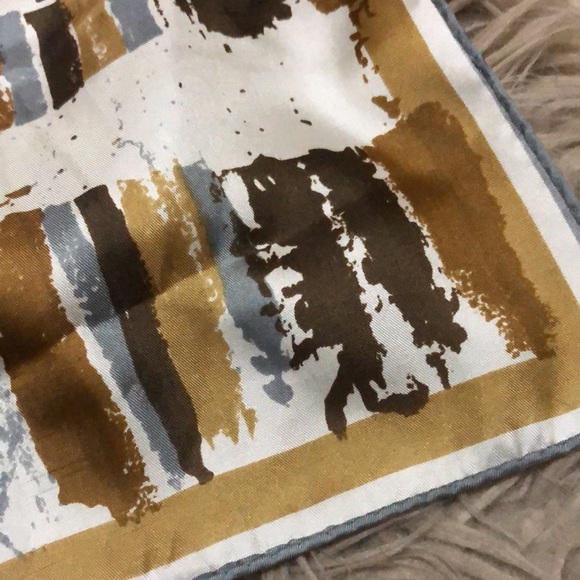 Gorgeous Vintage Vera Neumann Scarf-Polyester-Browns/Gray/White-GUC - Picture 3 of 15